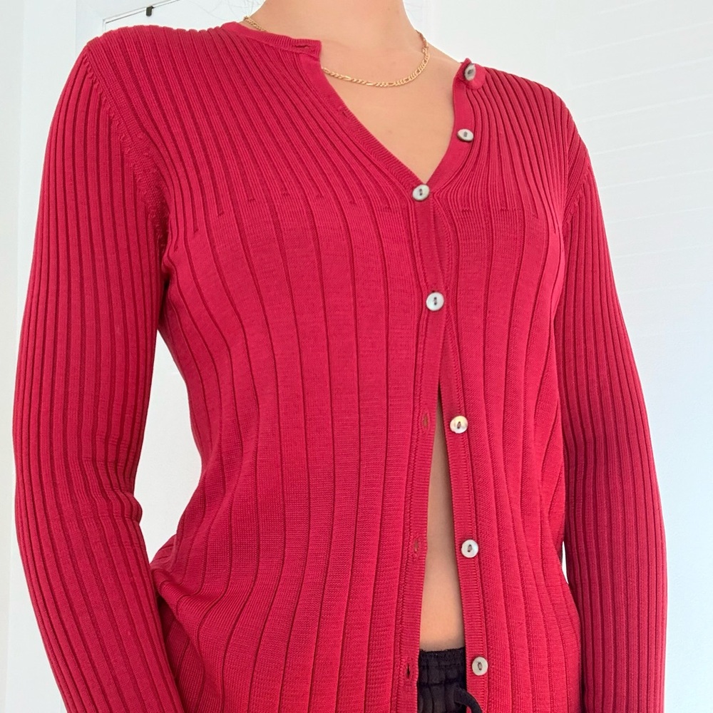 Preview Collection silk long sleeve cardigan